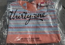 Thirty-One Thirtyone 31 Gifts Pick Up and Go Tote - BRAND NEW Multicolor Stripe