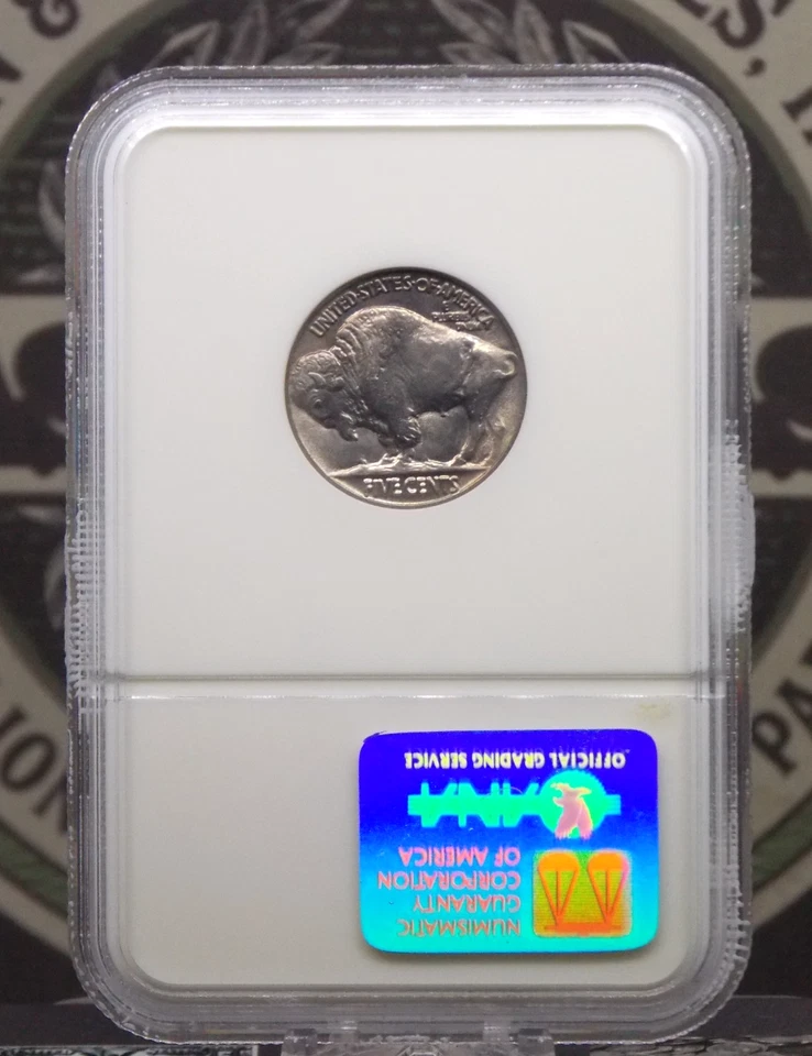 1936 "P" Indian Head BUFFALO Nickel 5c NGC MS66 #006 Gem BU Uncirculated ECC&C - Image 4 of 4