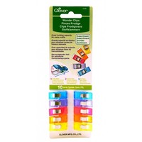 Clover Wonder Clips, Quiltclips, Stoffklammern (25X10 Mm 10 St.Bunt) NäHklammern
