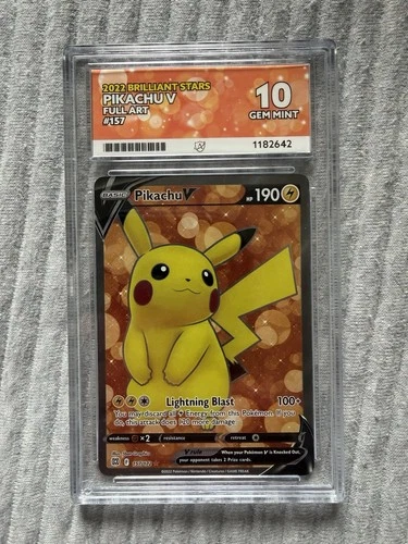 2022 Briluiant Stars Pikachu V 157/172 Ace 10 Gem Mint