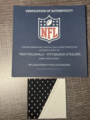 #ad #ad TROY POLAMALU GAME USED WORN PATCH NFL COA HOLOGRAM STEELERS HOF FANATICS FEST $49.99