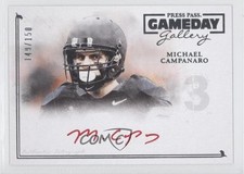 2014 Press Pass Gameday Gallery Silver Red Ink /150 Michael Campanaro Auto 0b0