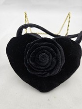 Heart Shape Black Children  s Purse With Rose Embellishment P3-113132 