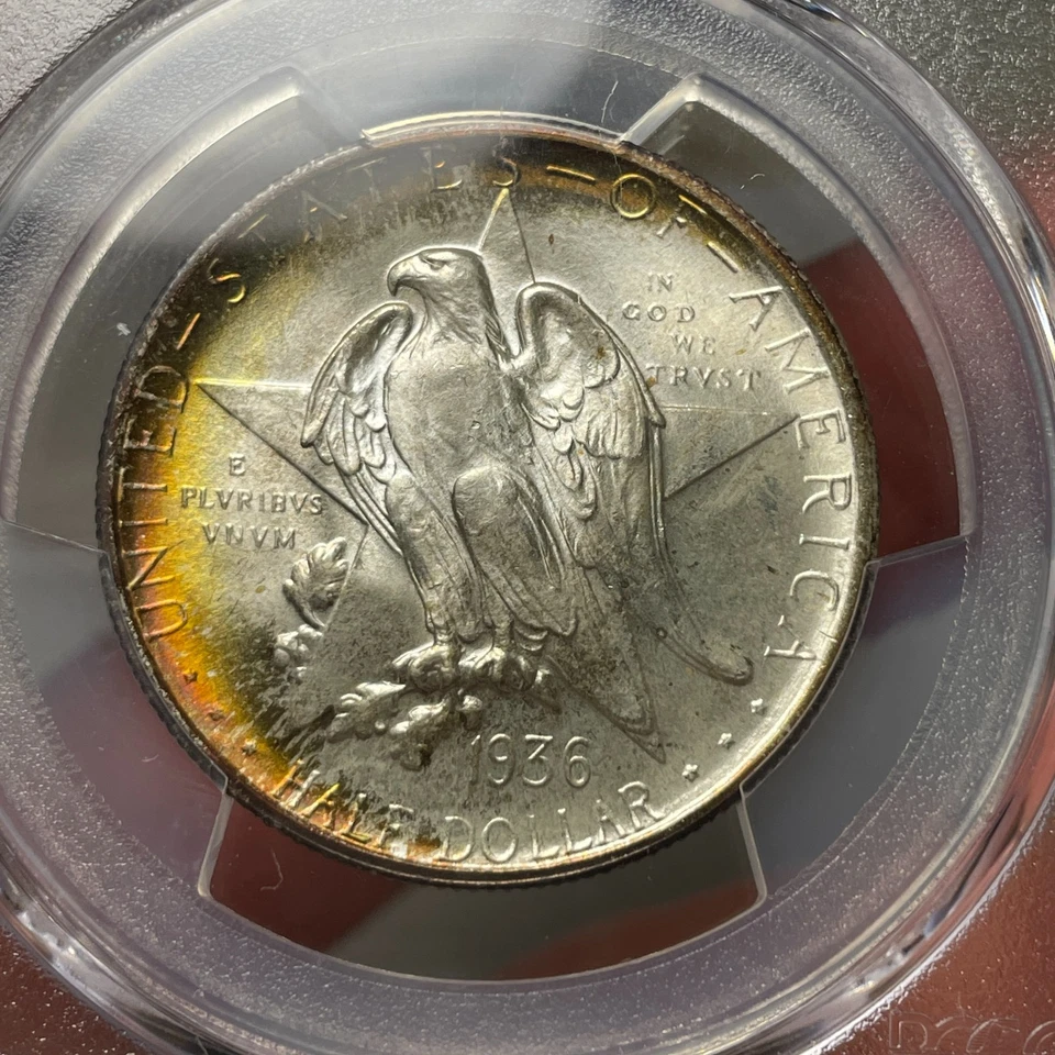1936 PCGS MS68 Texas Commemorative Registry Quality Toned! - $9,000 Price Guide - Image 4 of 4