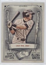 2021 Topps Allen & Ginter's Historical Hits Ichiro Suzuki Ichiro #HH-34 HOF 0x4v