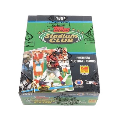 1991 Topps Stadium Club Football Box (36) BBCE Wrapped FASC From A Sealed Case