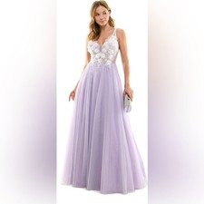 NWT Say Yes to the Prom Chic Lavender Lace Prom Dress SZ 5/6