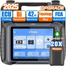 USED XTOOL D8W V2.0 Wireless Auto Full System Diagnostic Scanner Topology Map