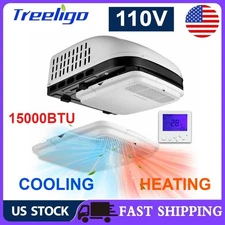 115V 15000BTU Heater&Cool Air Conditioner Electric Rooftop AC Unit for RV Boat