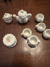 Tiny Porcelain Floral Tea Set