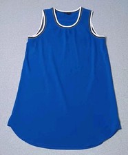 ABS Allen Schwartz Jersey Shift Dress XL Colbalt Blue Atheisure Sporty Chic Mod
