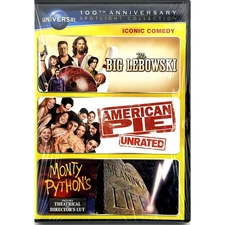 THE BIG LEBOWSKI/AMERICAN PIE/MONTY PYTHON'S THE MEANING OF LIFE DVD - SEALED