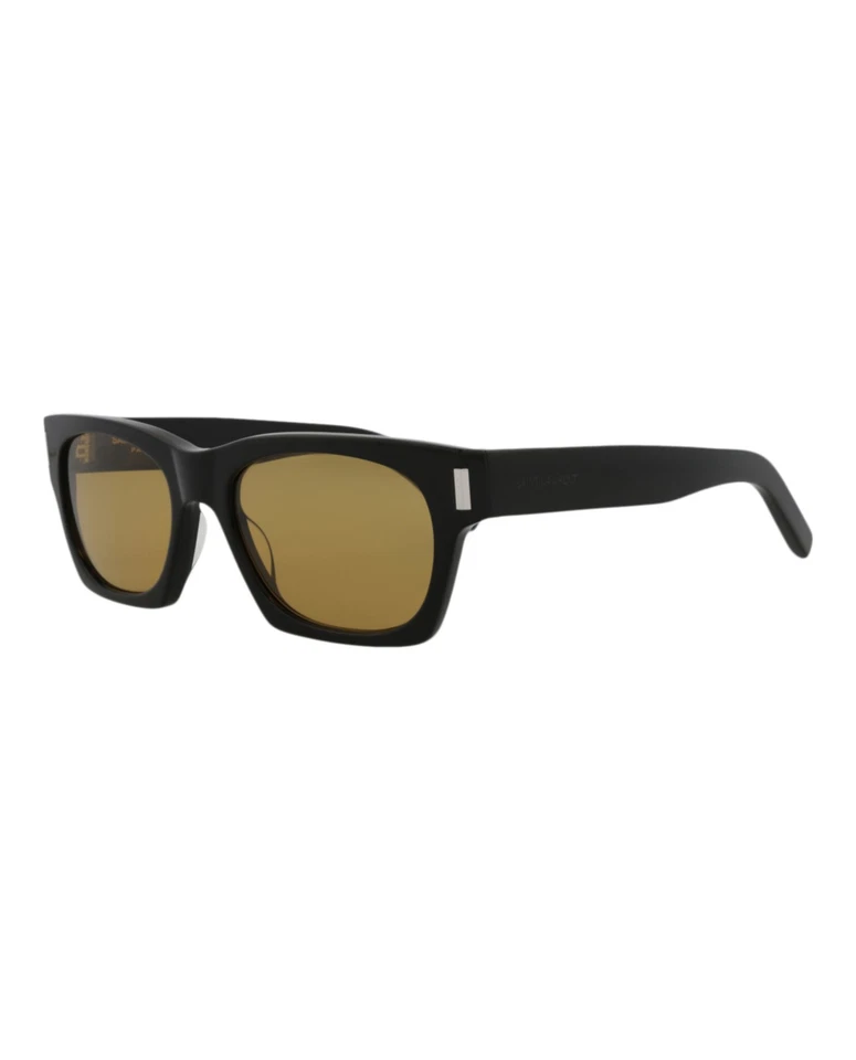 Gafas Saint Laurent Unisex Cuadradas/Rectangulares Negras Amarillas Moda Diseñador Foto 2 de 4