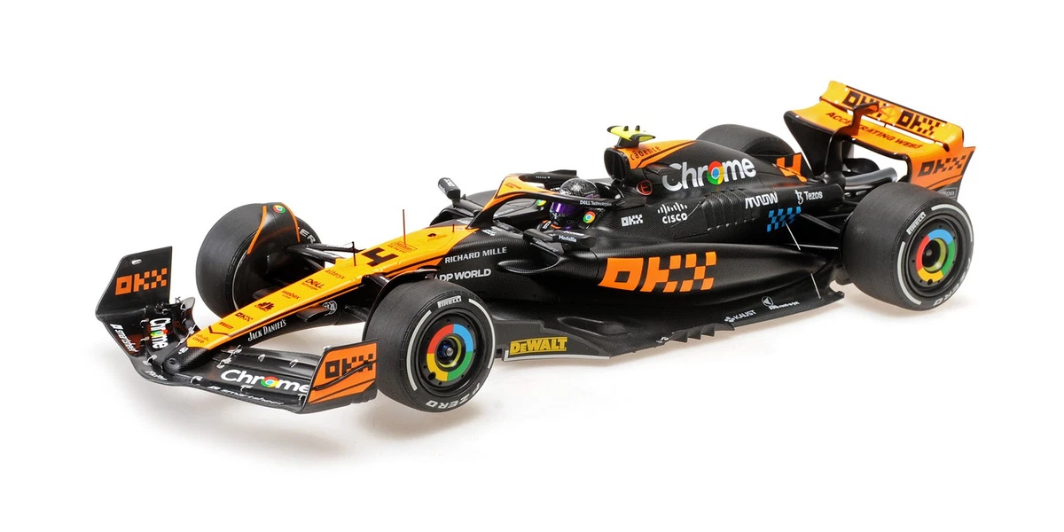 Minichamps 1/18 - McLaren MCL60 - Lando Norris - GP Singapour 2023 - Résine Neuve