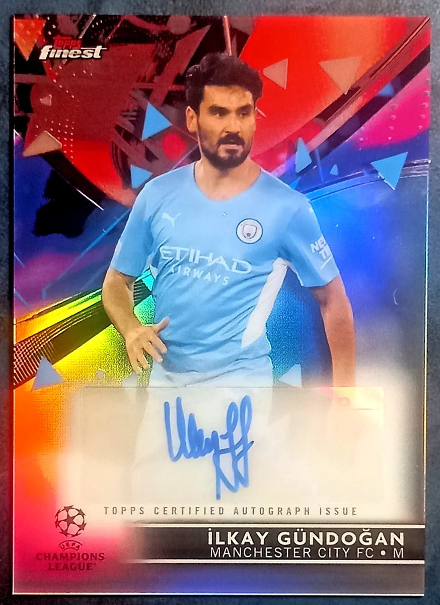 ILKAY GUNDOGAN 2021-22 TOPPS FINEST UCL REFRACTOR AUTO #BA-IG