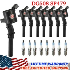 8 Ignition Coil+Spark Plug set DG508 For 2000-2004 Ford F150 Expedition 4.6/5.4L