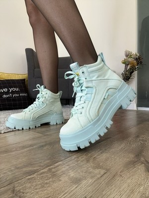 Buffalo Aspha Mid Boot Aqua   41 EU / 10 US / 7 UK Vegan Platform Boots Sneakers
