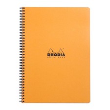 Rhodia Wirebound Notebook - Lined w/ margin 80 sheets - 9 x 11 3/4 - Orange