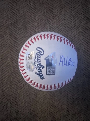 8/22 Aaron Judge Signed Baseball “1st Walk Off HR 5-10-22, All Rise! “  to 22