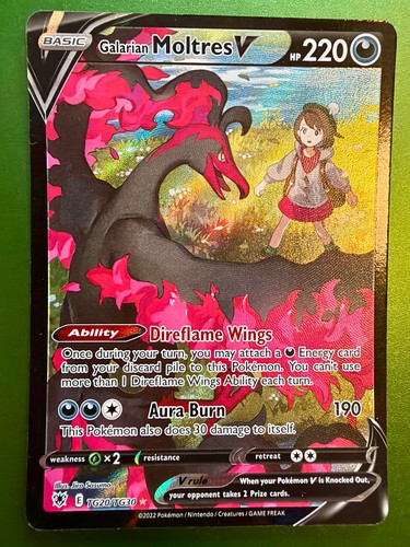 Galarian Moltres V TG20/TG30 Swsh10: Astral Radiance Trainer Gallery Holo