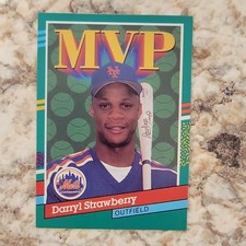 Leaf 1991 Donruss Darryl Strawberry #408 MVP New York Mets MLB Baseball Card