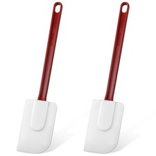 2 PCS 14 Inch Commercial Rubber Spatula Set Heat Resistant Silicone Kitchen