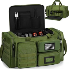 Tactical Pistol Range Bag, Gun Range Bag for Handguns, Shooting Duffle Range Pis
