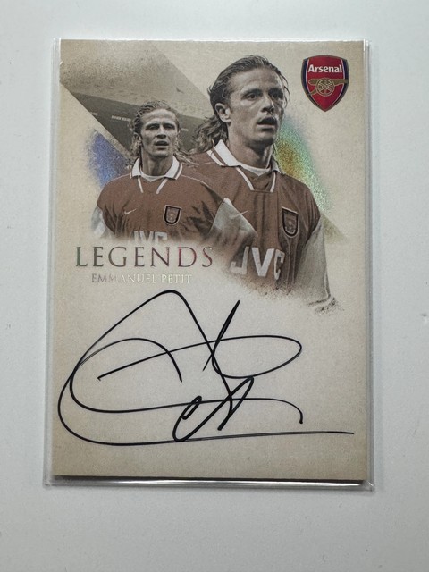 2024-25 Futera Unique Arsenal Legends On-Card Auto #ALGA06 Emmanuel Petit 1/1