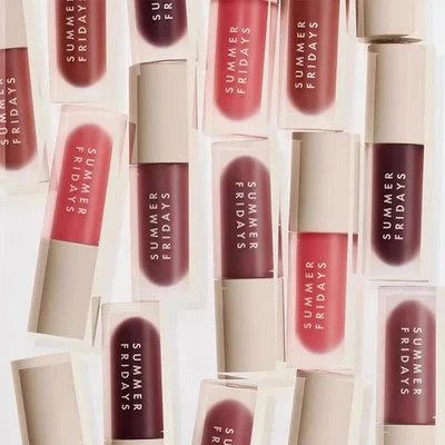 100% PURE Summer Fridays Lip Balm Moisturizing Mirror Gloss Vanilla Pink Sugar Lip Oil UK