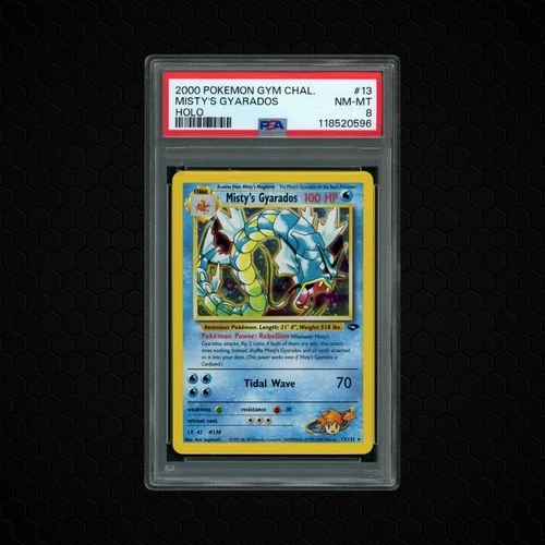 2000 POKEMON GYM CHALLENGE MISTY'S GYARADOS HOLO #13 PSA 8!