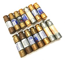 Bussmann Dual-Element Time-Delay Fuse Assortment FRN-R-5 Lot of 14 NOS
