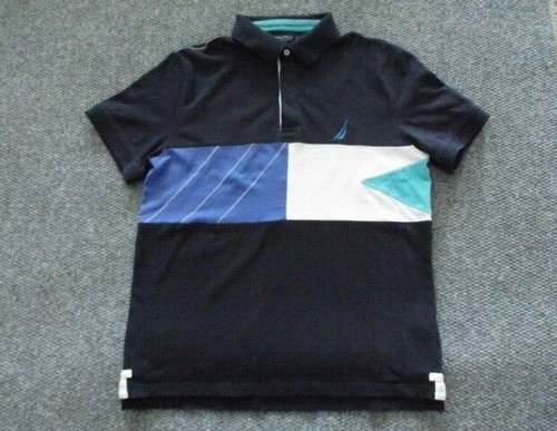 Nautica Polo Shirt Adult X Large Blue A 