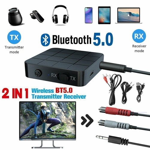 BT 5.0 Empfänger Transmitter Sender Receiver Stereo Audio Musik Adapter Schwarz - Bild 2 von 13