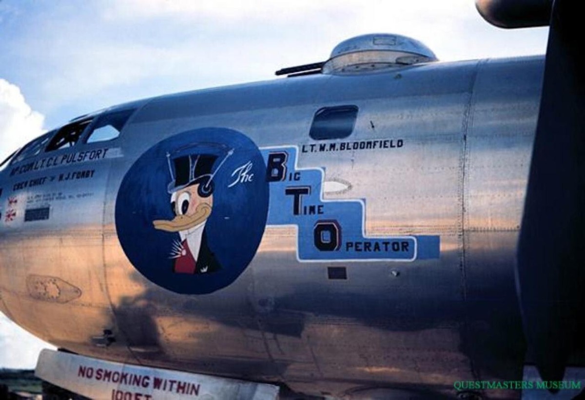 Hand-Painted Nose Art Panel on Riveted Aircraft Aluminum, B-29A