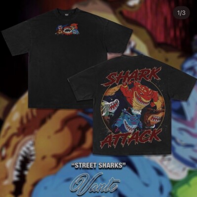Vante Street Sharks Vintage Tee Brand New Sz Medium
