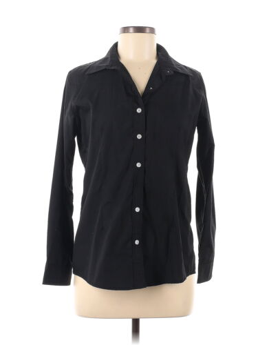 Benibos Women Black Long Sleeve Button-Down Shirt 