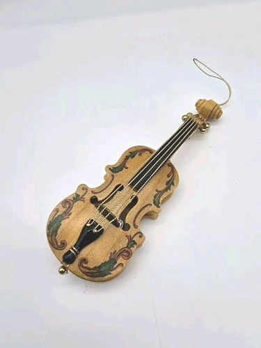 The San Francisco Music Box Co Musical Violin Christmas Ornament The First Noel
