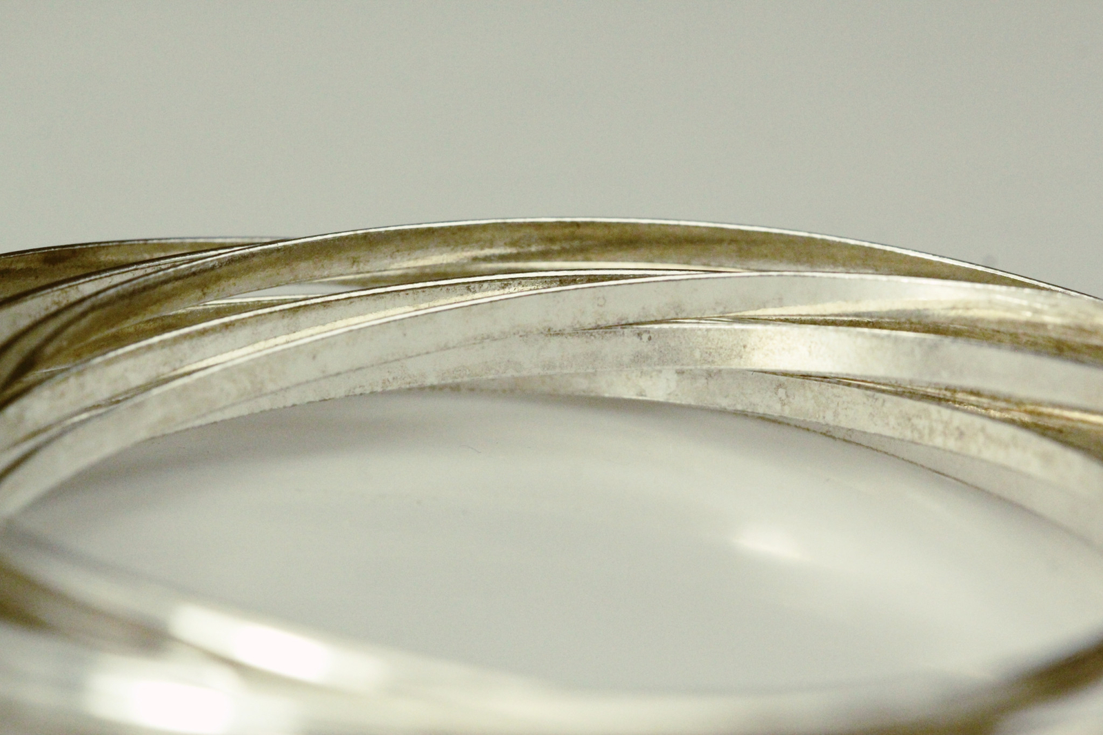 Interlocking 10 Bangle Sterling Silver 925 Bracel… - image 15