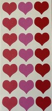 PINK/RED HEART Prismatic Stickers 21pc Love  Valentine  s Day  Wedding  Card Making  
