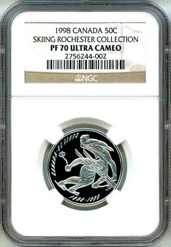 1998 Canada S50c Skiing Firsts: Ski Running/Jumping Championship NGC PF70 UC