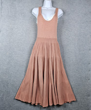 Lulu's Women's Dusty Rose Ribbed Midi Sleeveless Sweater Dress Size S