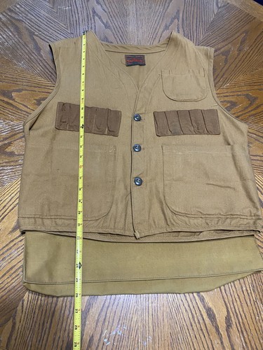 Vintage SAFTBAK Made In USA Tan Canvass Small Game Hunting Vest Back Pouch M - Picture 10 of 13