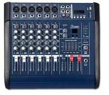 MICWL 6 Channel Power Audio Mixer Mixing Console 1600W Amplifier DSP Bluetooth