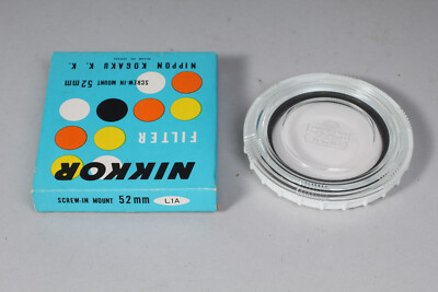 NEW OLD STOCK NIKKOR 52mm L1A SKYLIGHT FILTER W NIPPON KOGAKU CASE NIKON