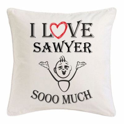 I Love Sawyer KISSENBEZUG 40X40cm Ich Liebe Sawyer Weiss 115765