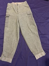 Crown Vintage 1941 Swedish WWII Military Men Wool 30x32 Cargo Pants Trousers