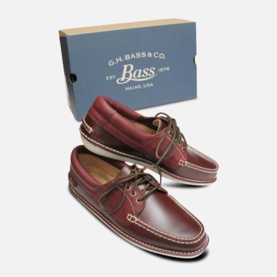 Chestnut Leather Boat Shoes for Men by Bass Wilton | eBay display picture 1