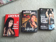 WWF/WWE BOOKS Chyna the ROCK STONE COLD STEVE AUSTIN AEW ECW Pro Wrestling Dx