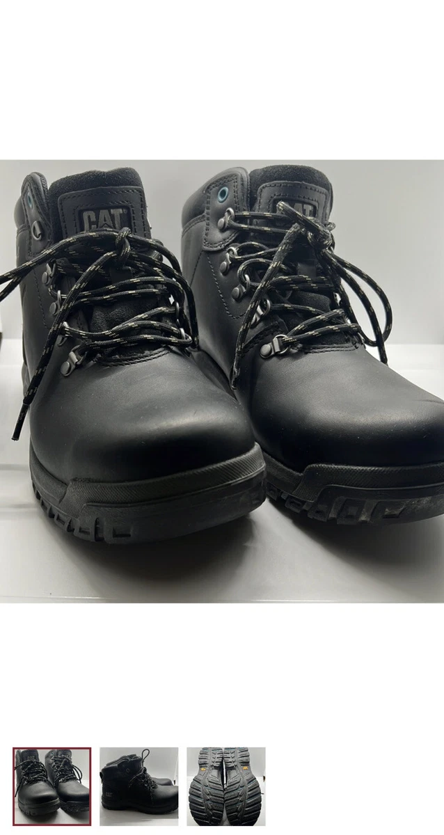 Ladies black top caterpillar boots
