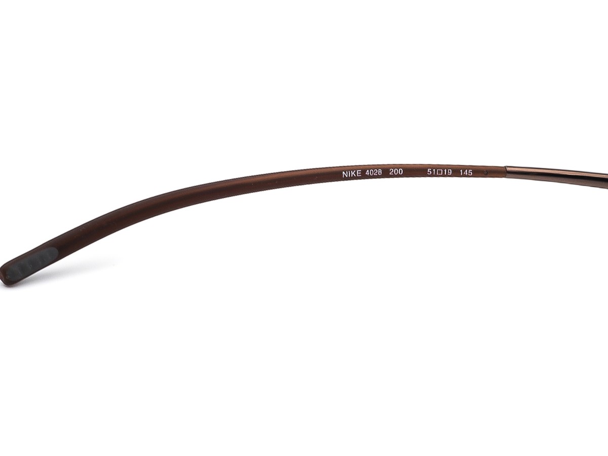 Nike Eyeglasses 4028 200 Brown Half Rim Metal Frame Japan 51[]19 
